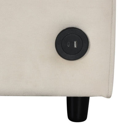 Divano letto estraibile 2 in 1 Roomfitters con materasso singolo di alta qualità, porte USB e design salvaspazio per il soggiorno