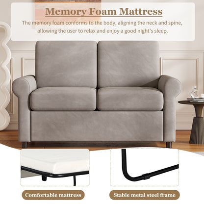 Divano letto estraibile 2 in 1 Roomfitters con materasso singolo di alta qualità, porte USB e design salvaspazio per il soggiorno