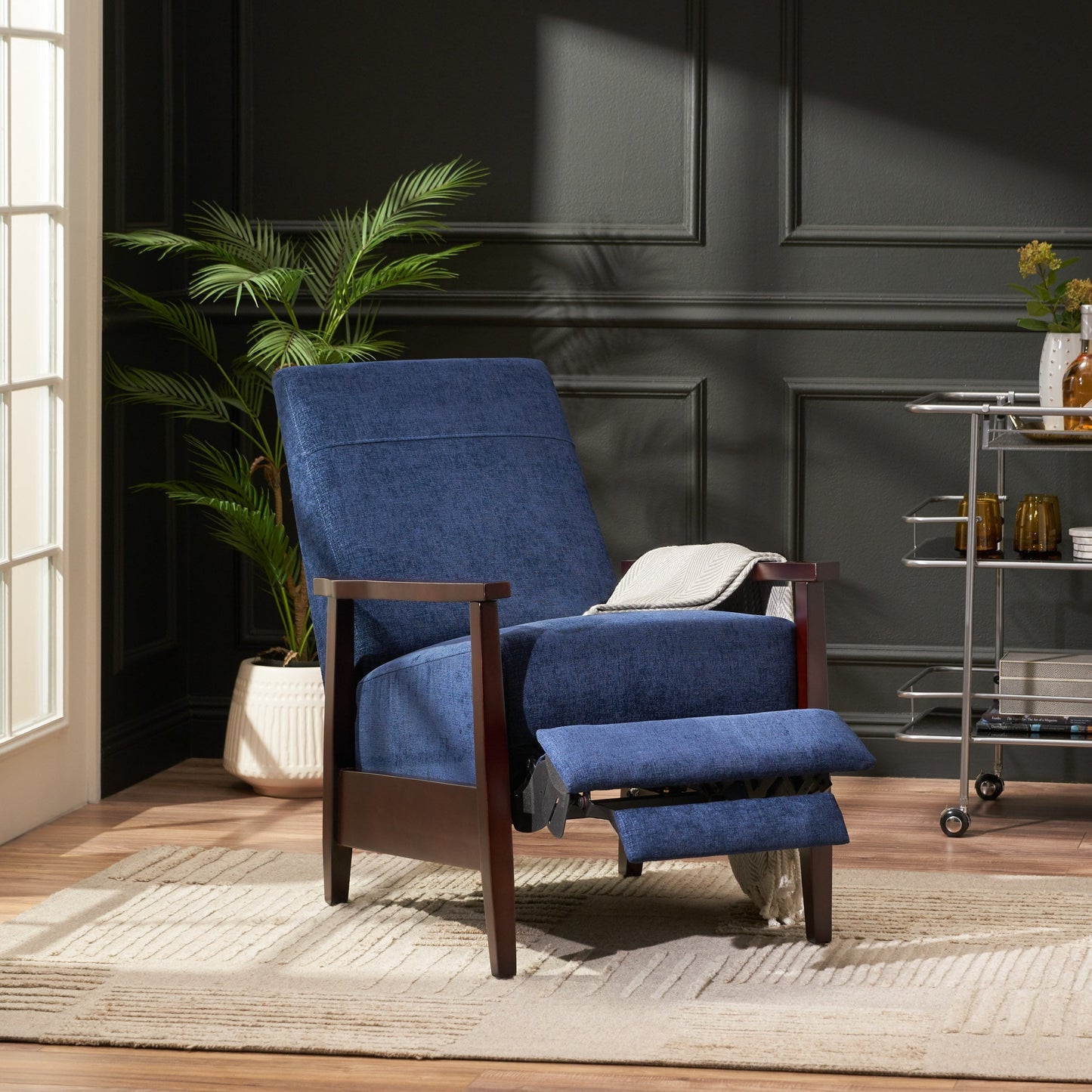 Poltrona reclinabile manuale in legno Roomfitters da 24,75'' di larghezza, comoda poltrona per soggiorno