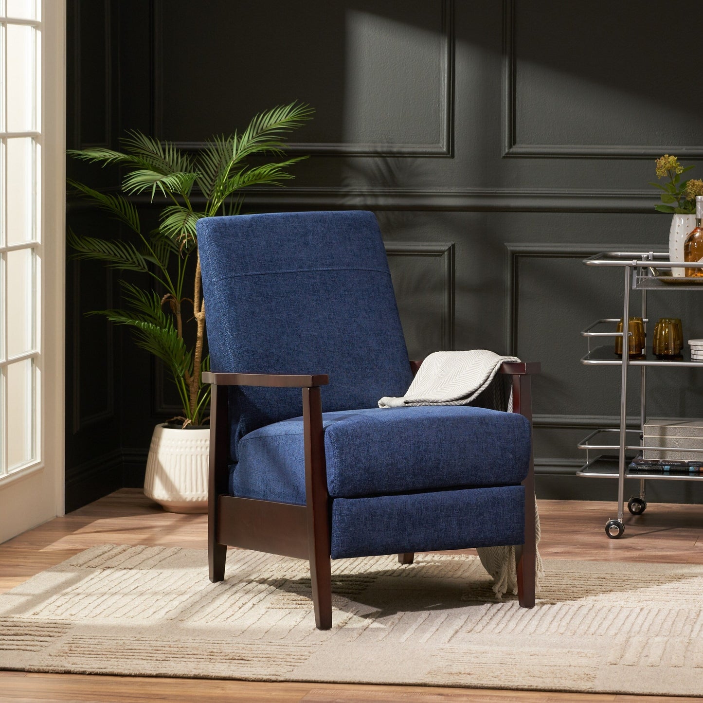 Poltrona reclinabile manuale in legno Roomfitters da 24,75'' di larghezza, comoda poltrona per soggiorno