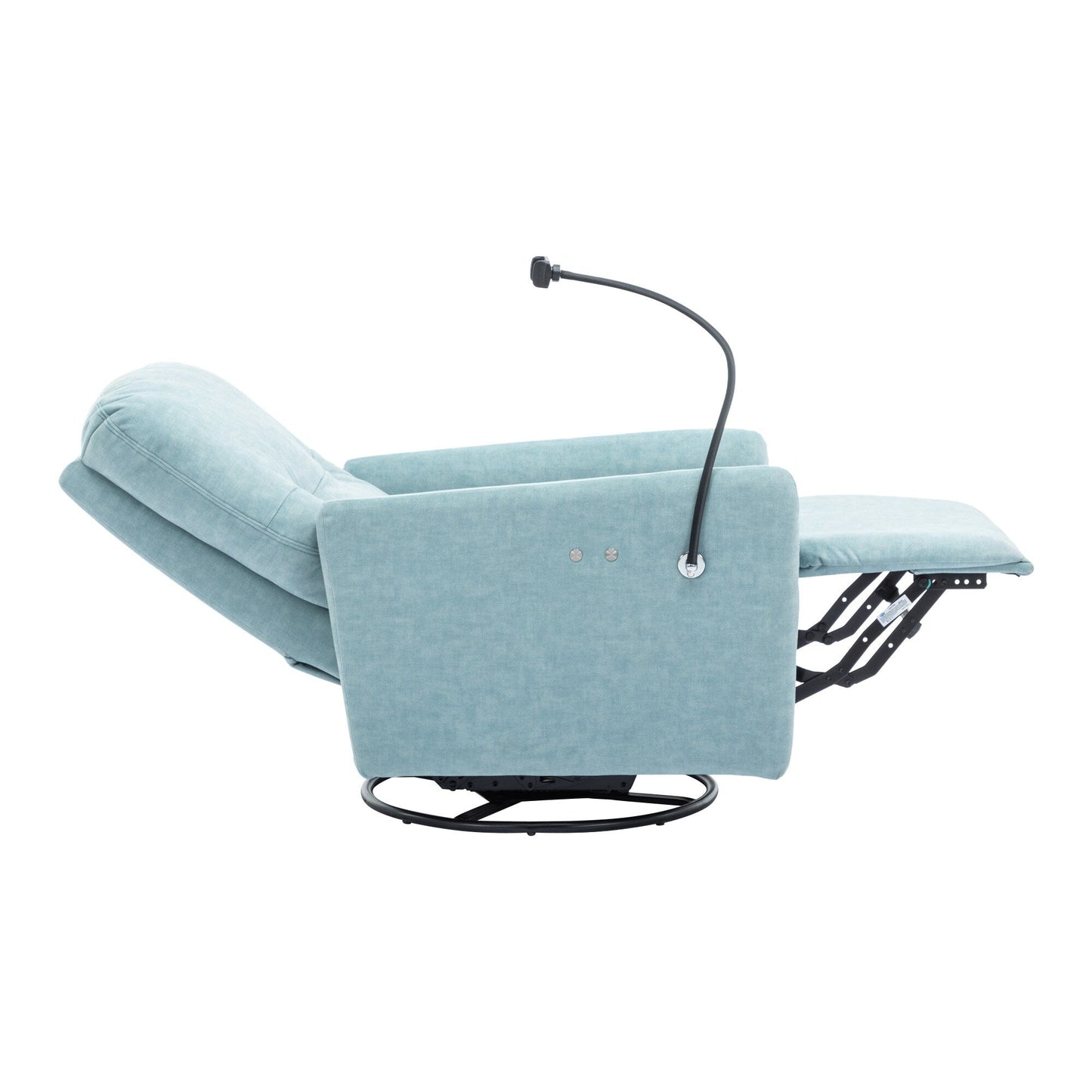 Poltrona reclinabile elettrica girevole a 270 gradi, poltrona reclinabile singola, poltrona reclinabile con movimento a dondolo, per home theater, Roomfitters