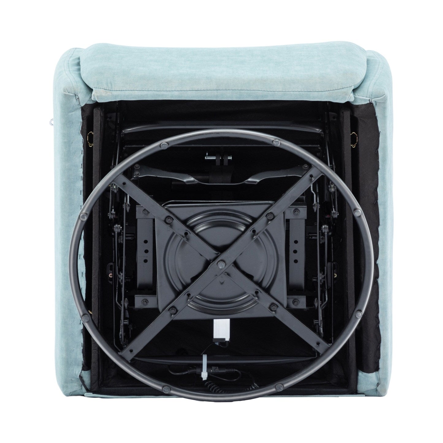 Poltrona reclinabile elettrica girevole a 270 gradi, poltrona reclinabile singola, poltrona reclinabile con movimento a dondolo, per home theater, Roomfitters