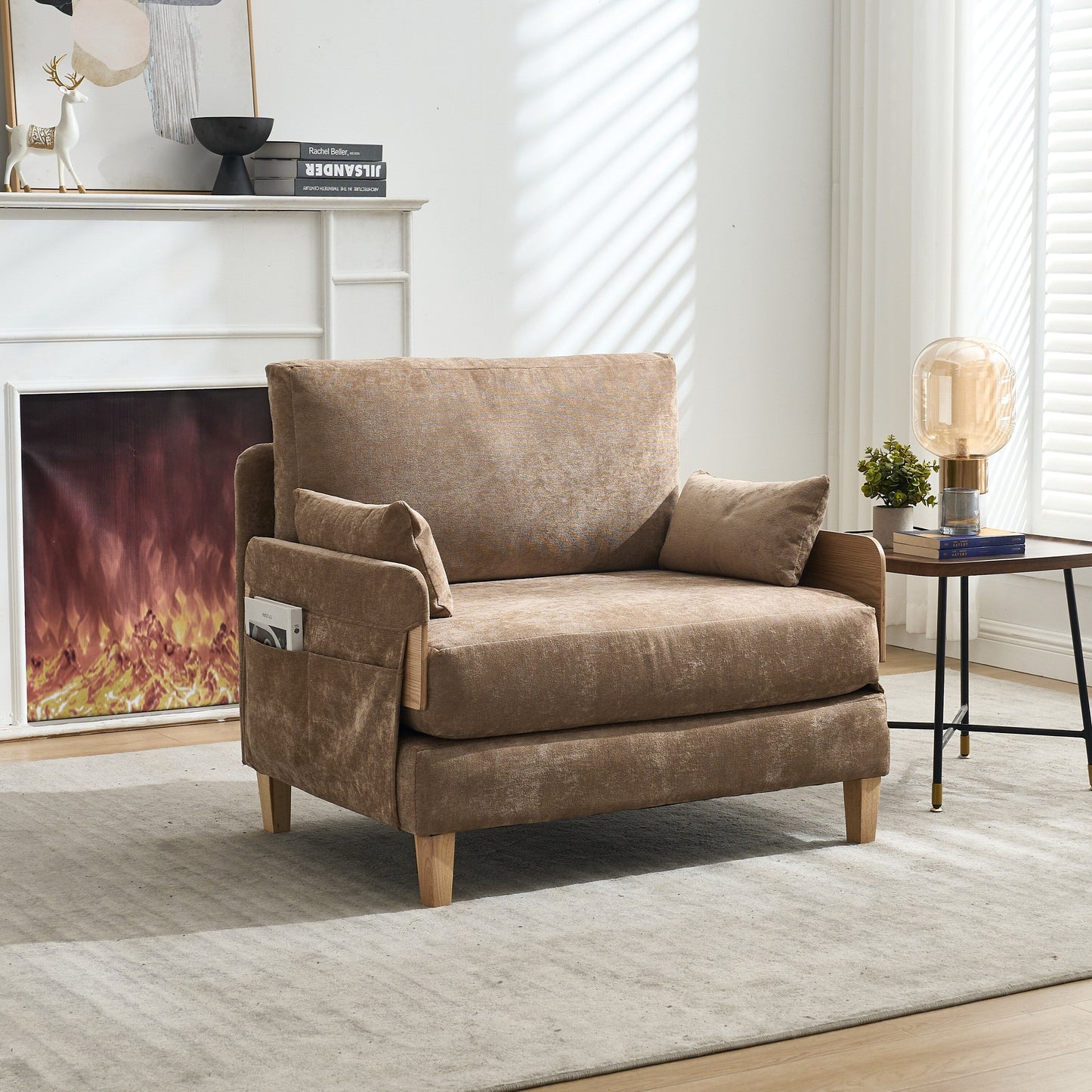 Divano letto reclinabile pieghevole 3 in 1 Roomfitters, divano letto trasformabile con cuscini per piccoli spazi, camera da letto o studio