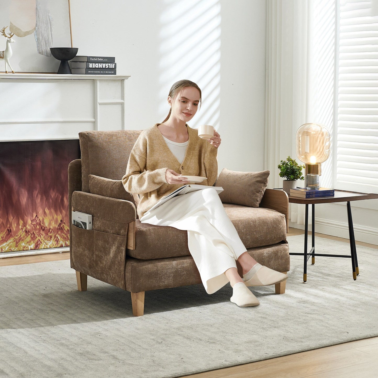 Divano letto reclinabile pieghevole 3 in 1 Roomfitters, divano letto trasformabile con cuscini per piccoli spazi, camera da letto o studio