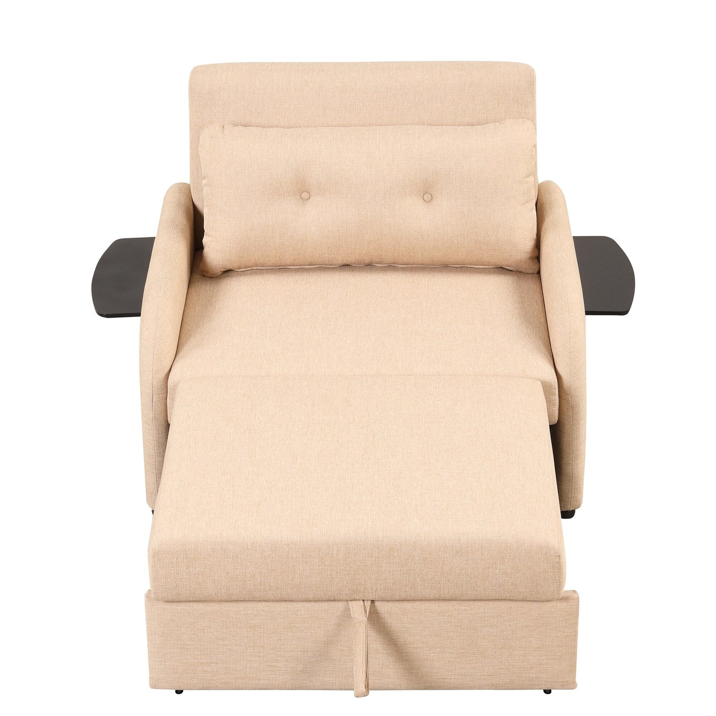 Divano letto estraibile 3 in 1 Roomfitters con tavolini, ricarica USB e tessuto ideale per i pisolini, per il soggiorno