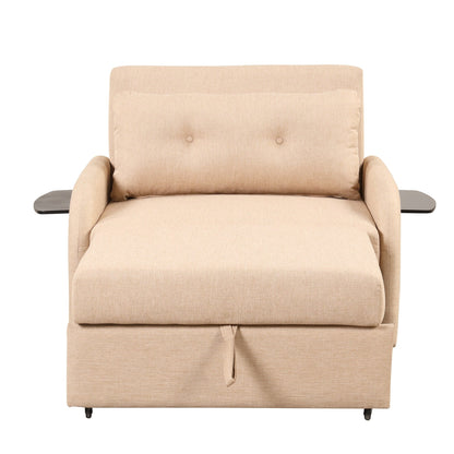 Divano letto estraibile 3 in 1 Roomfitters con tavolini, ricarica USB e tessuto ideale per i pisolini, per il soggiorno