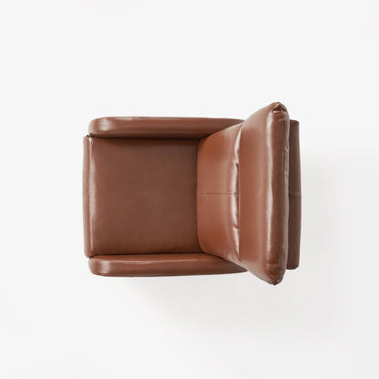 Poltrona reclinabile standard con schienale a spinta in similpelle Roomfitters da 33,5 pollici, marrone