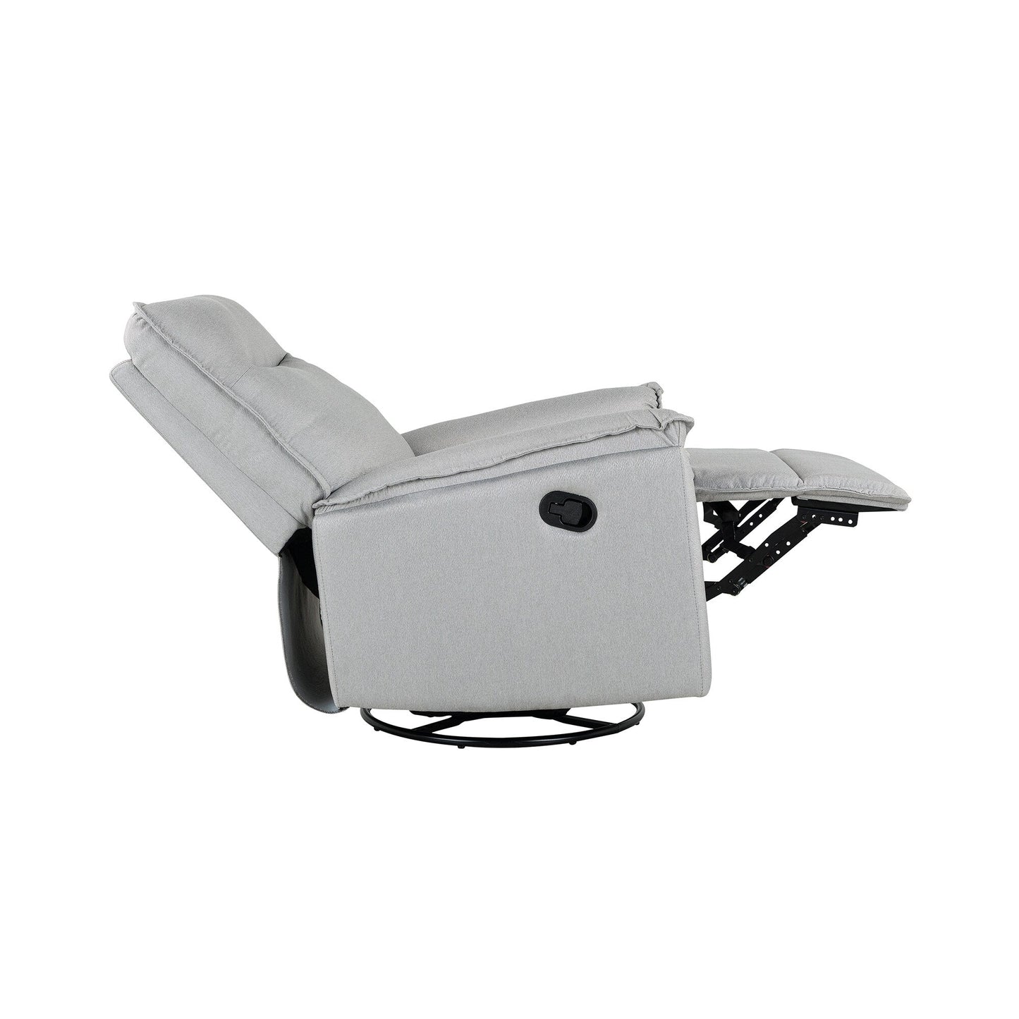 Poltrona reclinabile manuale imbottita girevole a 360° Roomfitters, divano reclinabile versatile per cinema e sedia a dondolo per cameretta dei bambini
