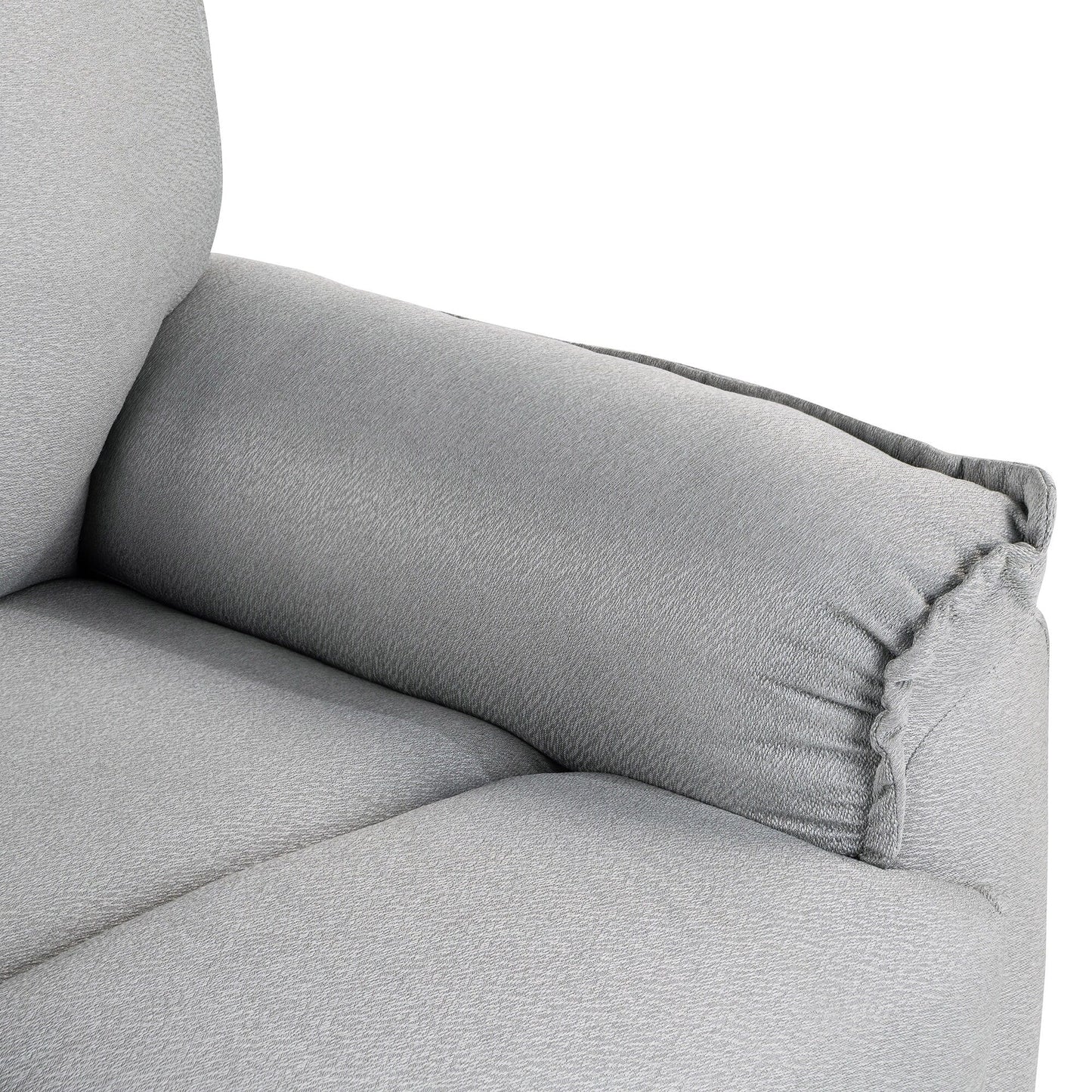 Poltrona reclinabile manuale imbottita girevole a 360° Roomfitters, divano reclinabile versatile per cinema e sedia a dondolo per cameretta dei bambini