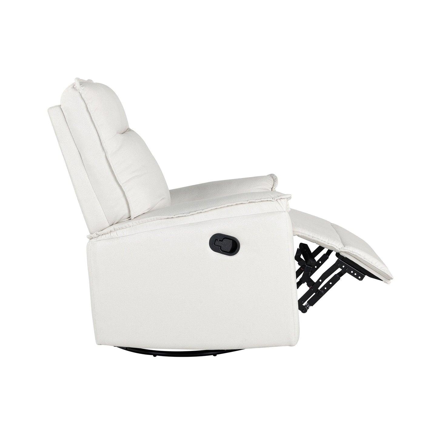 Poltrona reclinabile manuale imbottita girevole a 360° Roomfitters, divano reclinabile versatile per cinema e sedia a dondolo per cameretta dei bambini