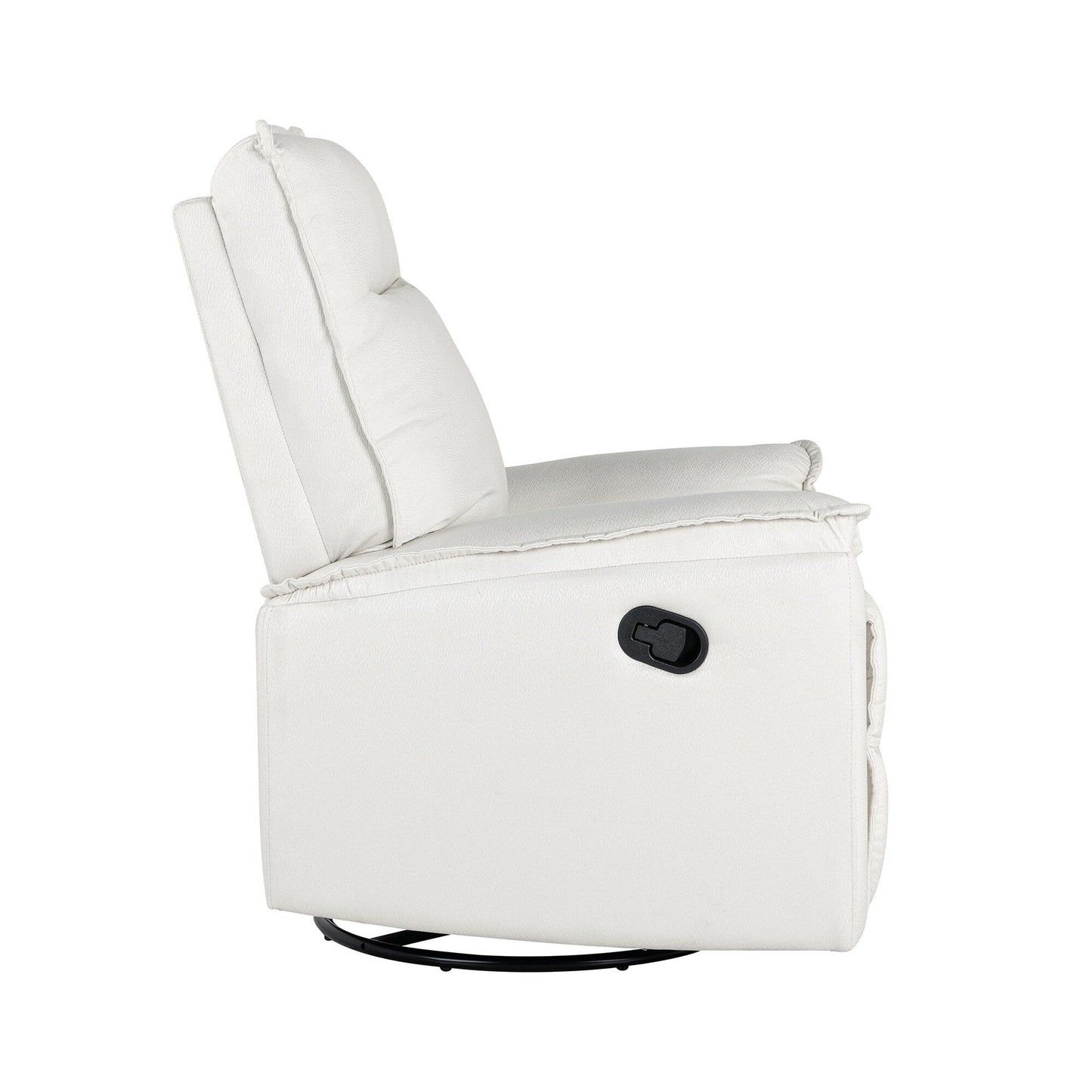 Poltrona reclinabile manuale imbottita girevole a 360° Roomfitters, divano reclinabile versatile per cinema e sedia a dondolo per cameretta dei bambini