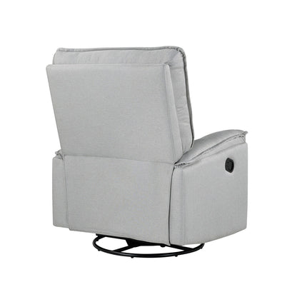 Poltrona reclinabile manuale imbottita girevole a 360° Roomfitters, divano reclinabile versatile per cinema e sedia a dondolo per cameretta dei bambini