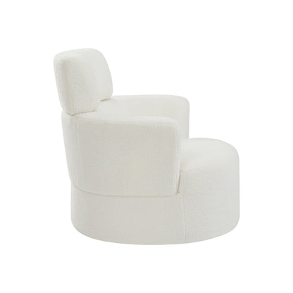 Poltrona girevole imbottita a 360° Roomfitters con poggiatesta regolabile per soggiorno