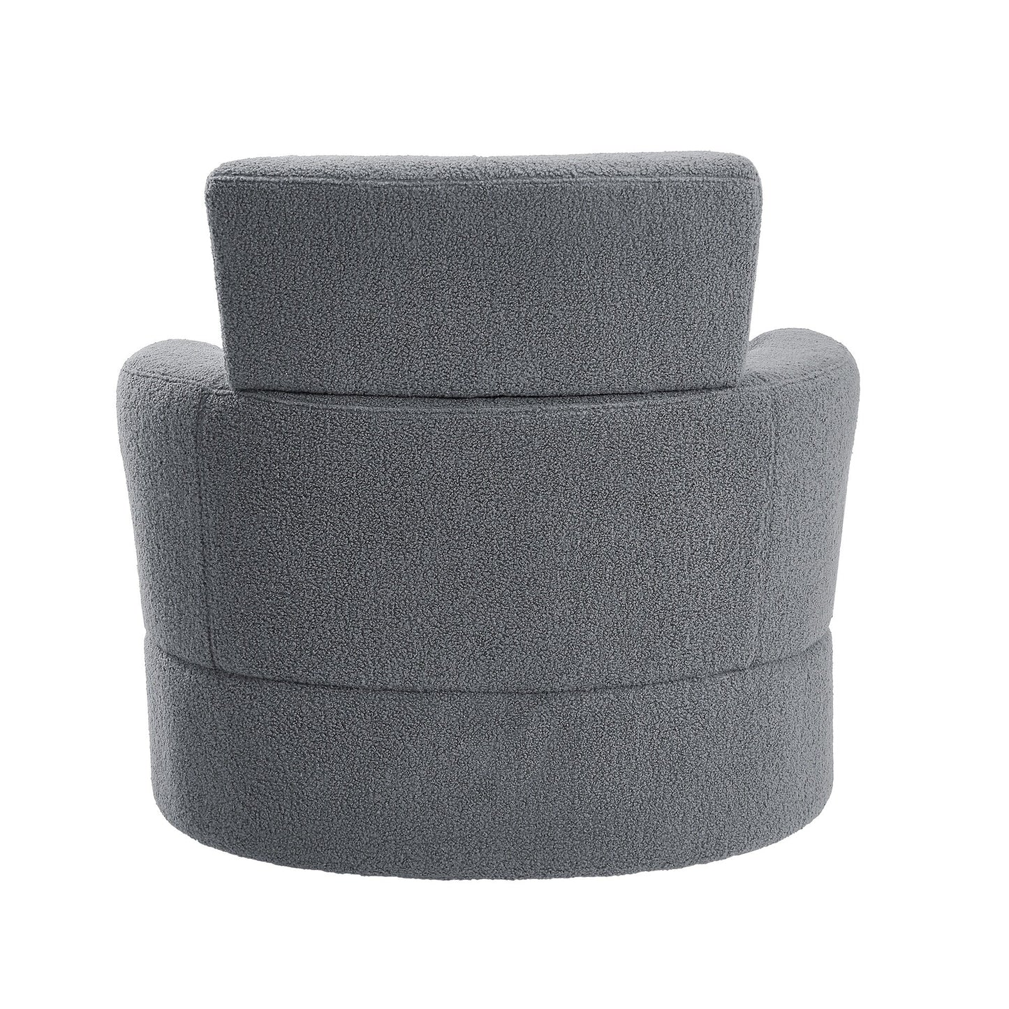 Poltrona girevole imbottita a 360° Roomfitters con poggiatesta regolabile per soggiorno