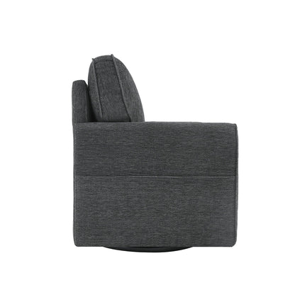 Poltrona girevole imbottita a 360° Roomfitters con tasche laterali per soggiorno, camera da letto, ufficio, hotel