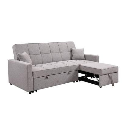 Divano letto imbottito di grandi dimensioni Roomfitters 83 con divano letto estraibile e schienale regolabile, divano letto trasformabile a 3 posti