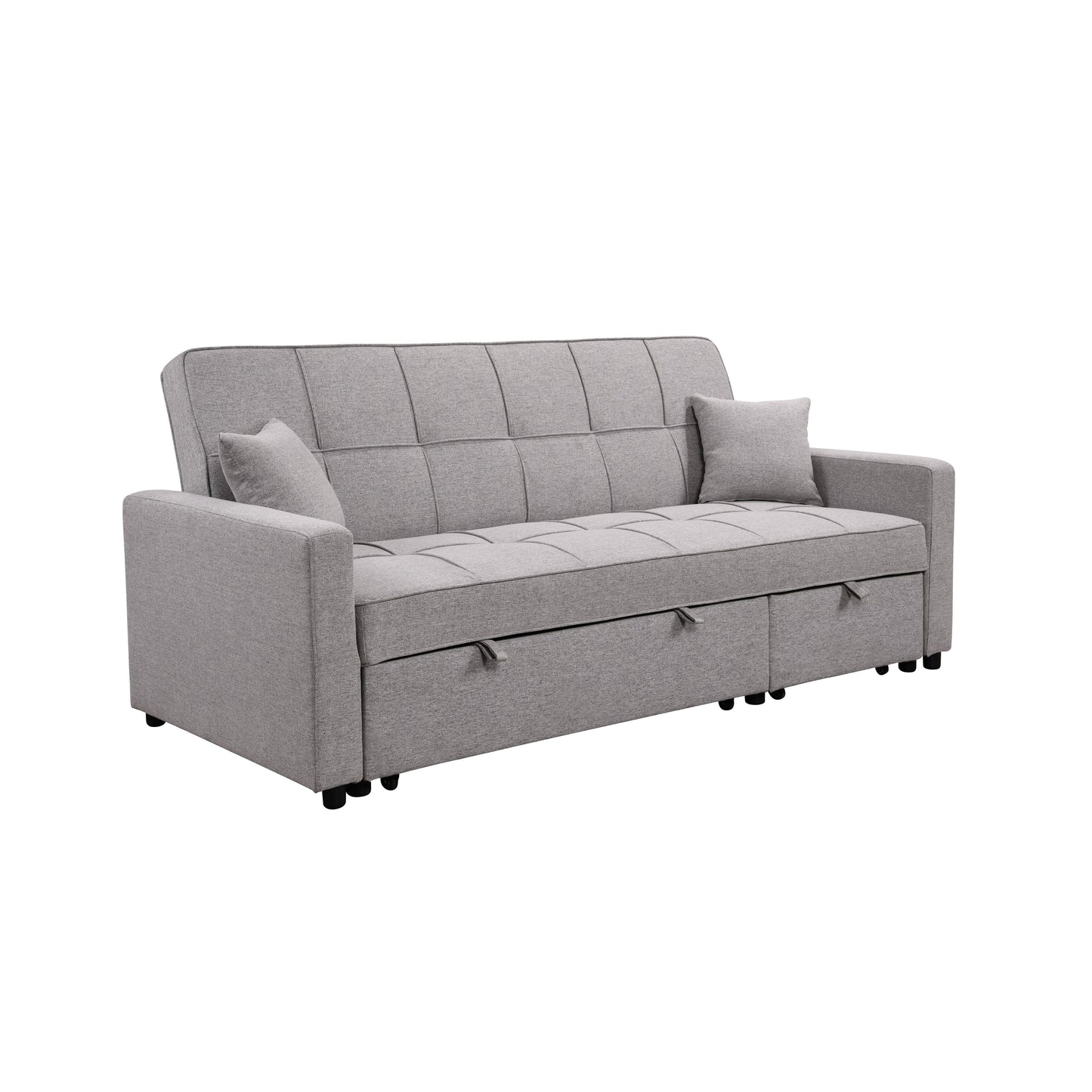 Divano letto imbottito di grandi dimensioni Roomfitters 83 con divano letto estraibile e schienale regolabile, divano letto trasformabile a 3 posti