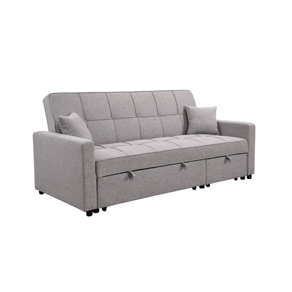 Divano letto imbottito di grandi dimensioni Roomfitters 83 con divano letto estraibile e schienale regolabile, divano letto trasformabile a 3 posti