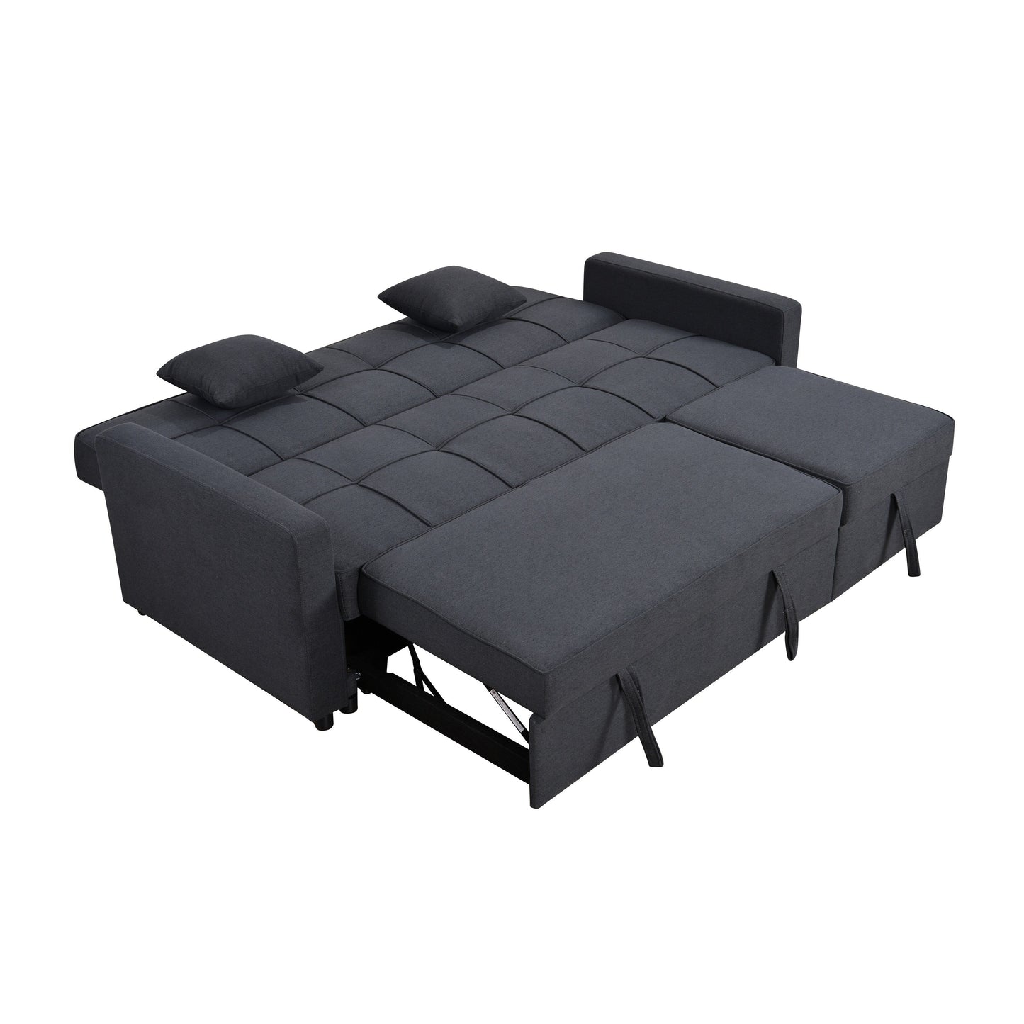 Divano letto imbottito di grandi dimensioni Roomfitters 83 con divano letto estraibile e schienale regolabile, divano letto trasformabile a 3 posti