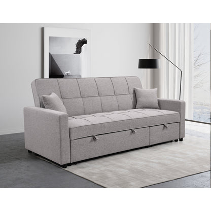 Divano letto imbottito di grandi dimensioni Roomfitters 83 con divano letto estraibile e schienale regolabile, divano letto trasformabile a 3 posti