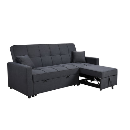 Divano letto imbottito di grandi dimensioni Roomfitters 83 con divano letto estraibile e schienale regolabile, divano letto trasformabile a 3 posti