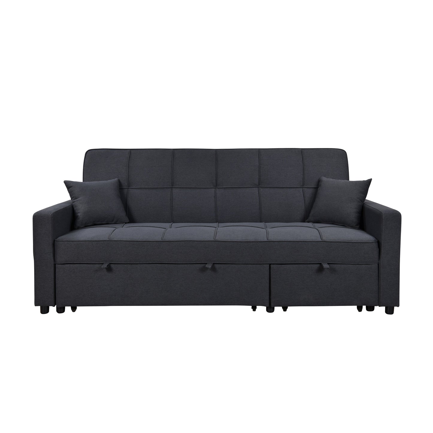 Divano letto imbottito di grandi dimensioni Roomfitters 83 con divano letto estraibile e schienale regolabile, divano letto trasformabile a 3 posti