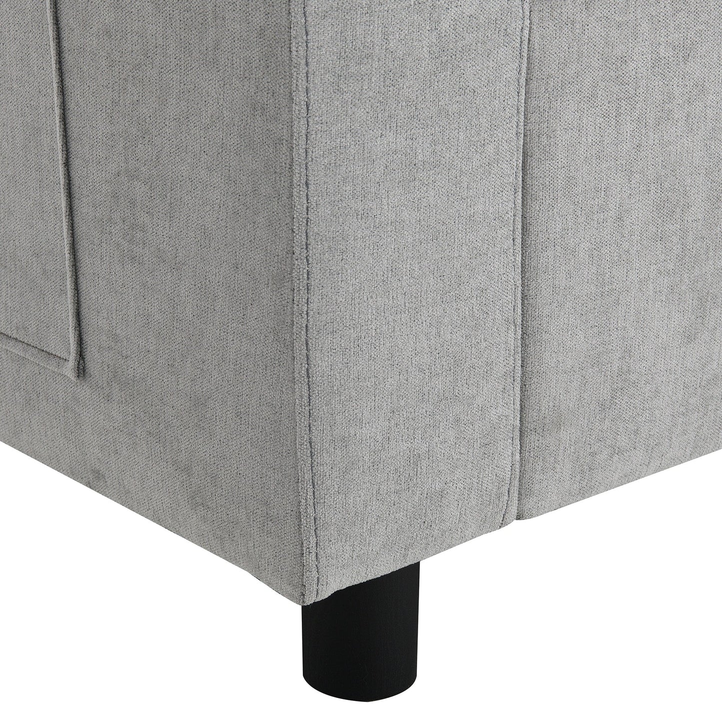 Divano componibile modulare in ciniglia Roomfitters 86.5, tasche portaoggetti, divano a U a 5 posti con cuscini e 2 pouf