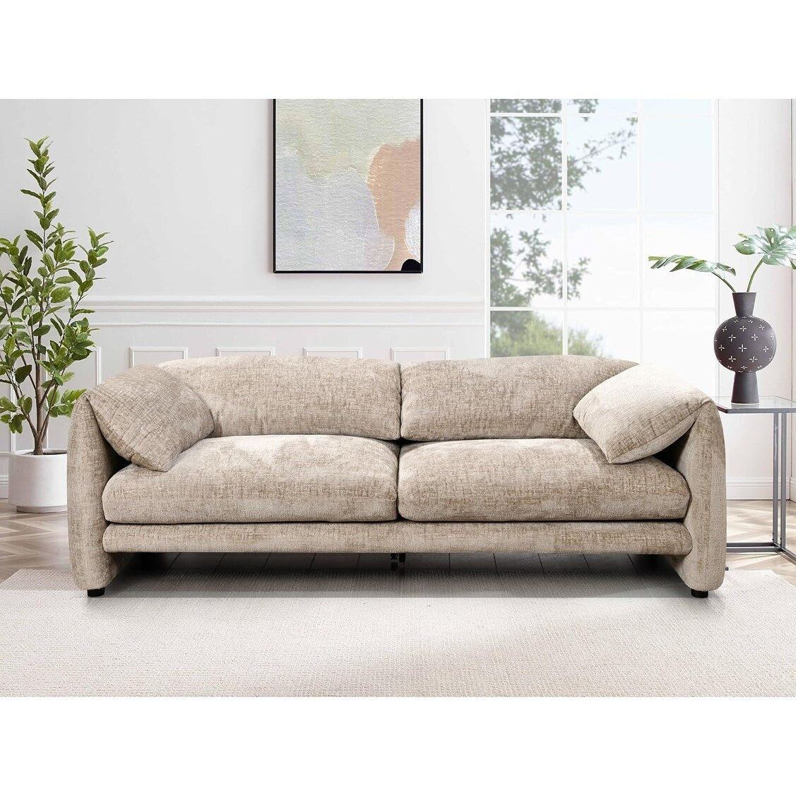 Divano a 3 posti Roomfitters 87 con bracciolo ampio e confortevole, schienale in spugna ad alta densità e cuscini morbidi e morbidi