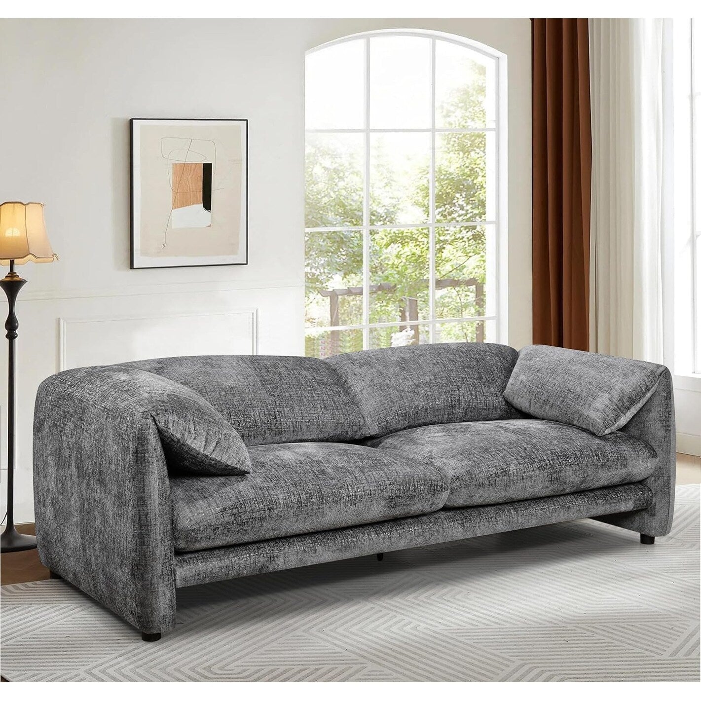 Divano a 3 posti Roomfitters 87 con bracciolo ampio e confortevole, schienale in spugna ad alta densità e cuscini morbidi e morbidi