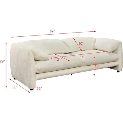 Divano a 3 posti Roomfitters 87 con bracciolo ampio e confortevole, schienale in spugna ad alta densità e cuscini morbidi e morbidi