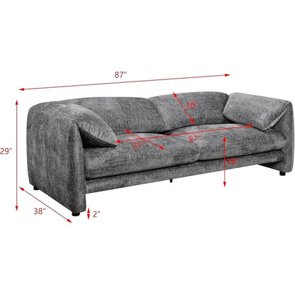 Divano a 3 posti Roomfitters 87 con bracciolo ampio e confortevole, schienale in spugna ad alta densità e cuscini morbidi e morbidi