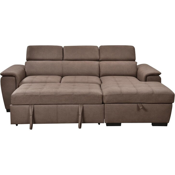 Divano componibile trasformabile Roomfitters 97 con chaise longue contenitore, poggiatesta regolabili, divano letto a L moderno