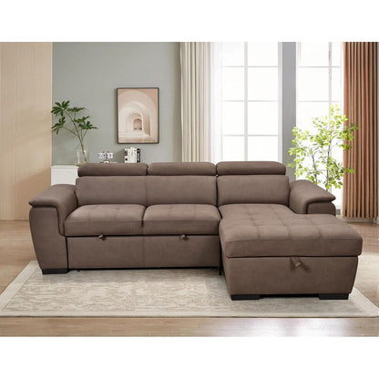 Divano componibile trasformabile Roomfitters 97 con chaise longue contenitore, poggiatesta regolabili, divano letto a L moderno