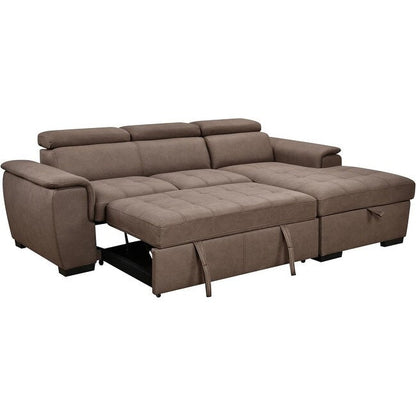 Divano componibile trasformabile Roomfitters 97 con chaise longue contenitore, poggiatesta regolabili, divano letto a L moderno