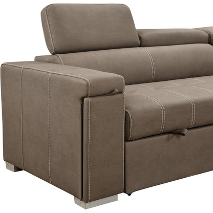 Roomfitters 99.5 Divano letto moderno 2 in 1 con letto estraibile e chaise longue, poggiatesta regolabile