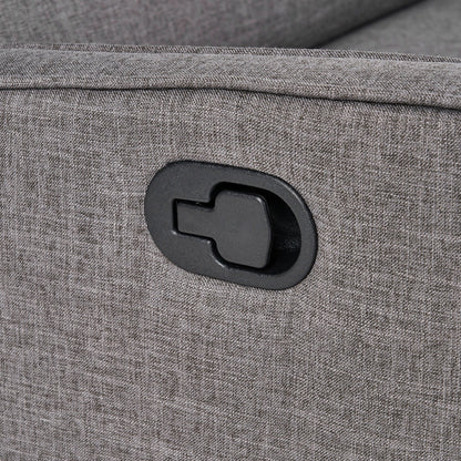 Divano a due posti imbottito con bottoni e comodi cuscini per soggiorno o camera da letto, grigio, Roomfitters