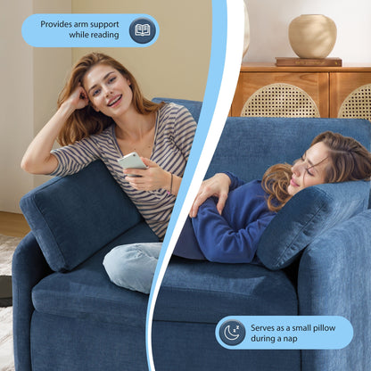 Poltrona in ciniglia di grandi dimensioni con cuscini Roomfitters, comoda poltrona imbottita per soggiorno