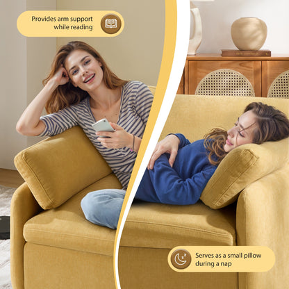 Poltrona in ciniglia di grandi dimensioni con cuscini Roomfitters, comoda poltrona imbottita per soggiorno