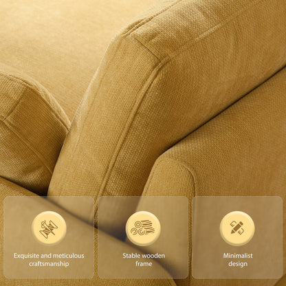 Poltrona in ciniglia di grandi dimensioni con cuscini Roomfitters, comoda poltrona imbottita per soggiorno