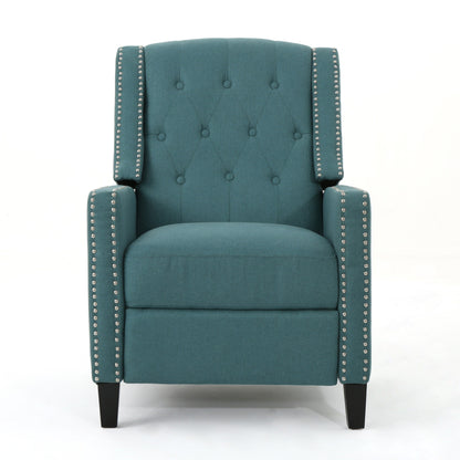 Poltrona reclinabile classica in tessuto Roomfitters, elegante poltrona reclinabile per soggiorno e camera da letto