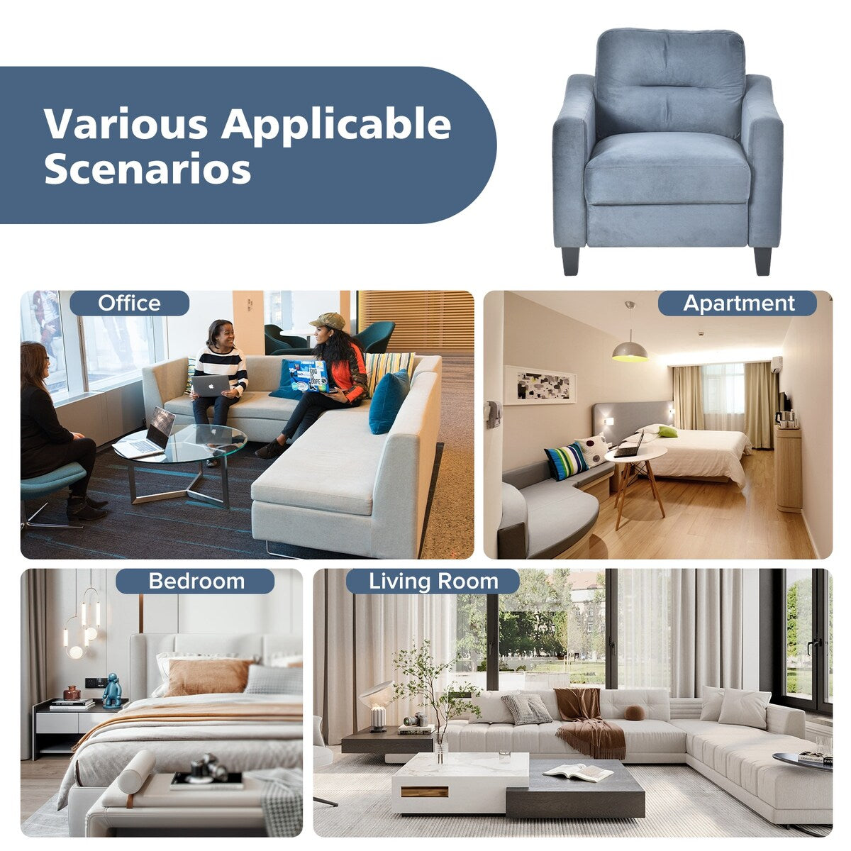 Roomfitters - Comodo divano componibile e set di divani per soggiorno, camera da letto, ufficio | Arredamento per piccoli spazi