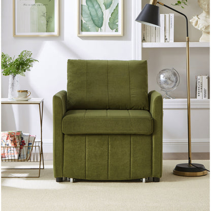 Divano letto trasformabile Roomfitters con letto estraibile, schienale regolabile in 5 posizioni, tasche laterali e cestino portaoggetti