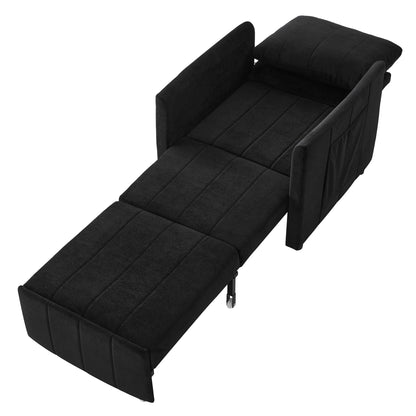 Divano letto trasformabile Roomfitters con letto estraibile, schienale regolabile in 5 posizioni, tasche laterali e cestino portaoggetti