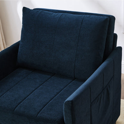 Divano letto trasformabile Roomfitters con letto estraibile, schienale regolabile in 5 posizioni, tasche laterali e cestino portaoggetti