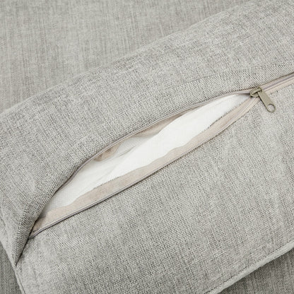 Divano a due posti imbottito di grandi dimensioni Roomfitters Cozy Cloud con doppio cuscino in peluche per soggiorno, grigio chiaro