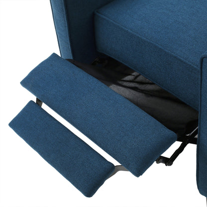 Sedia con schienale a spinta in tessuto Roomfitters per un arredamento elegante, blu navy