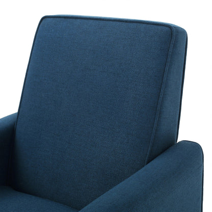Sedia con schienale a spinta in tessuto Roomfitters per un arredamento elegante, blu navy