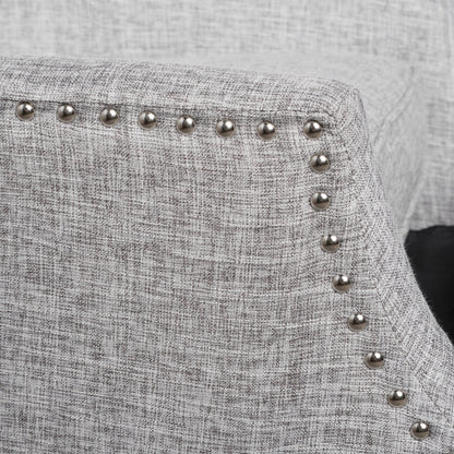 Poltrona reclinabile con schienale a ali, modello Floral di Roomfitters, gambe affusolate in legno