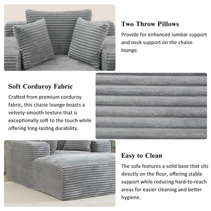 Divano letto con chaise longue completamente compresso Roomfitters con cuscini rimovibili, divano moderno imbottito