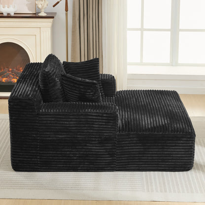 Divano letto con chaise longue completamente compresso Roomfitters con cuscini rimovibili, divano moderno imbottito